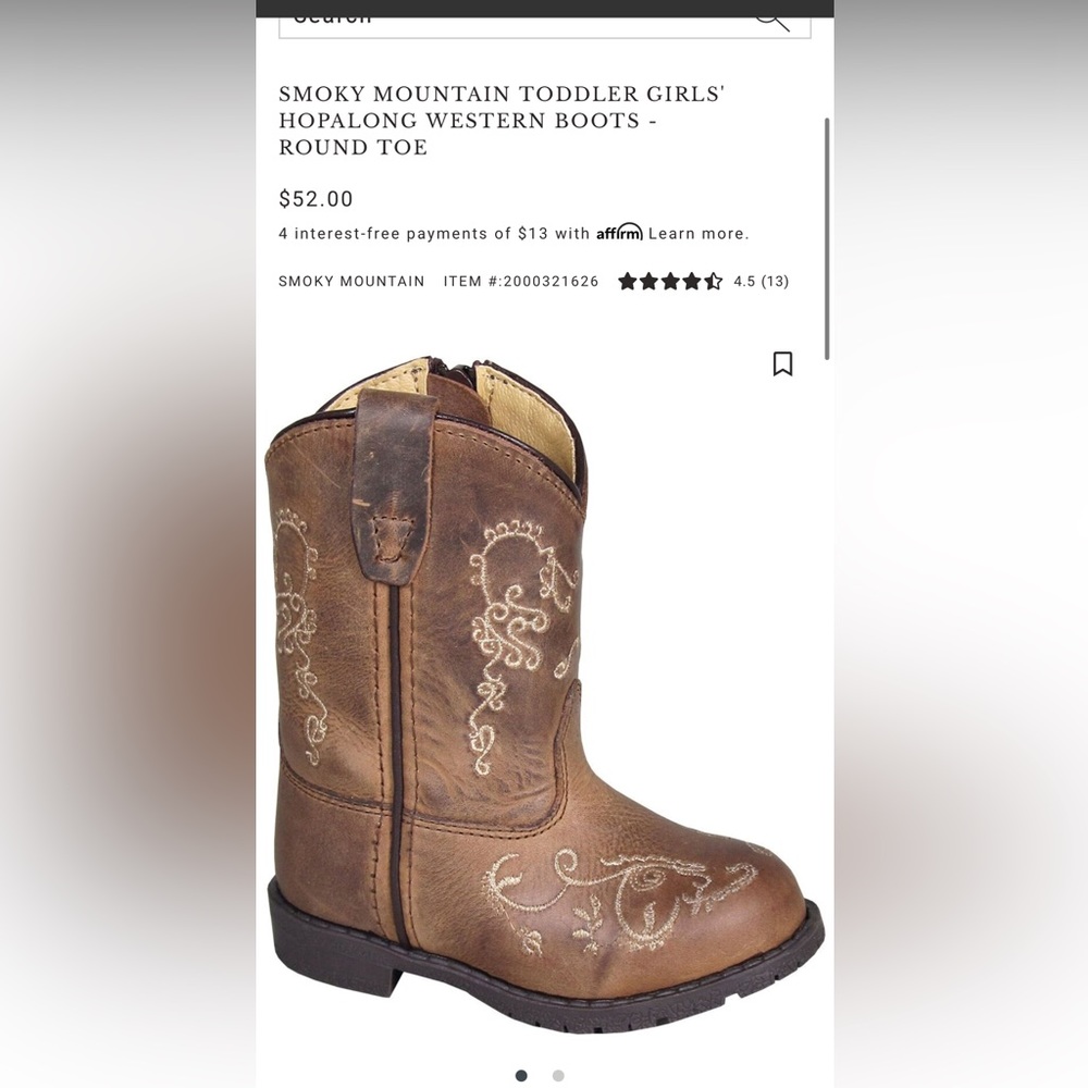 Smokey mountain  Kids girls boots